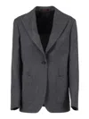 The Gigi Single-breasted Jacket In Gray