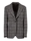 The Gigi Single-breasted Tailored Jacket In Premium Wool-cashmere Blend In Gray