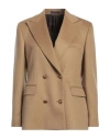 The Gigi Woman Blazer Camel Size 8 Cashmere In Beige
