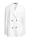 The Gigi Woman Blazer White Size 6 Hemp, Cotton In White