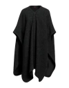 The Gigi Woman Cape Deep Teal Size 14 Virgin Wool, Polyamide, Merino Wool, Alpaca Wool In Green