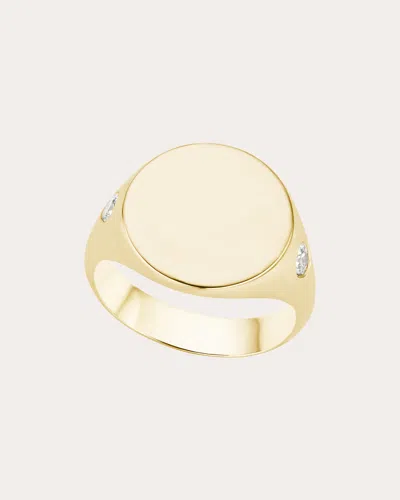 The Gild Women's 14k Gold Diamond Signet Ring