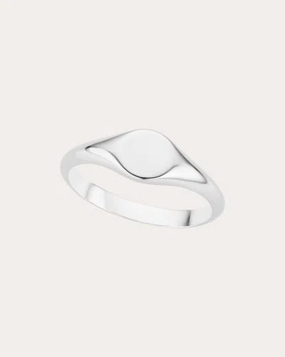 The Gild Women's 14k White Gold Petite Signet Ring 14k Gold