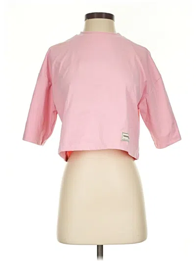 Pre-owned The Giving Movement Short Sleeve Turtleneck In Pink