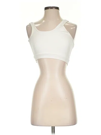 Pre-owned The Giving Movement Tank Top Ivory Strapless Neckline Tops In White