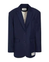The Giving Movement X Yoox Woman Suit Jacket Midnight Blue Size Xs Recycled Polyester In Blue
