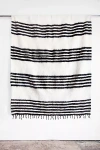 The Global Trunk Thin Stripe Modern Momo Blanket In White