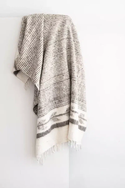 The Global Trunk Traditional Momo Blanket In Gray