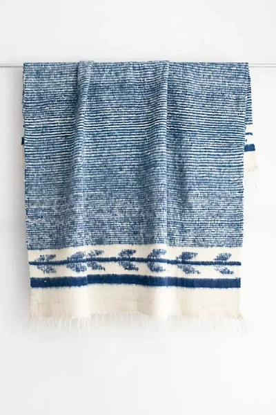 The Global Trunk Traditional Momo Blanket In Blue