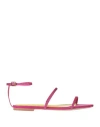 THE GOAL DIGGER THE GOAL DIGGER WOMAN SANDALS FUCHSIA SIZE 8 LEATHER