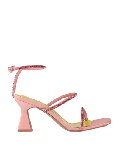 The Goal Digger Woman Sandals Pink Size 9 Textile Fibers