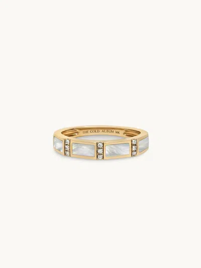 The Gold Album Mother Of Pearl Ring 7 In Gold