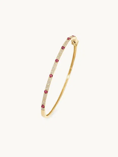 The Gold Album Rolling Gemstones Bangle Ruby In Gold