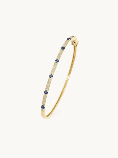 The Gold Album Rolling Gemstones Bangle Sapphire In Gold