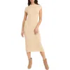 The Good Journey Cap Sleeve Midi Sweater Dress In Sand