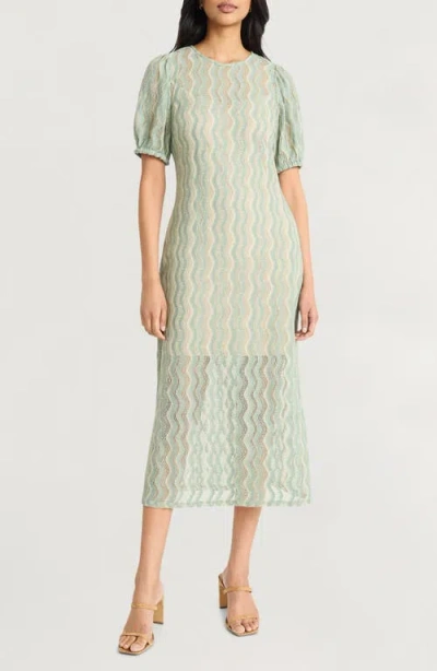 The Good Journey Coastline Midi Dress In Sage
