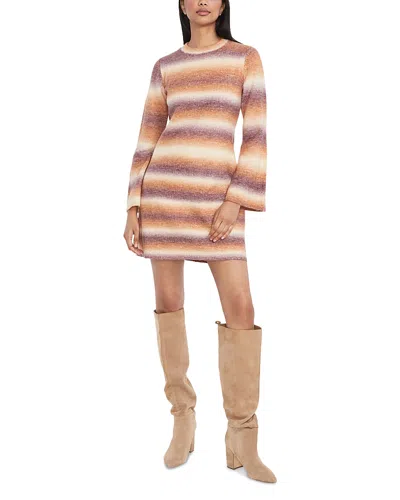 The Good Journey Colorblocked Sweater Dress In Brown