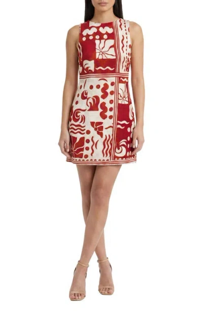 The Good Journey Cutout Mini Sheath Dress In Brown
