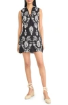 The Good Journey Floral Embroidered Sleeveless Cotton Minidress