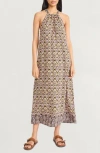 The Good Journey Halter Neck Maxi Dress In Brown
