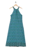 The Good Journey Halter Neck Maxi Dress In Green
