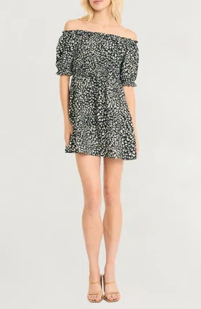 The Good Journey Off The Shoulder Ruched Minidress