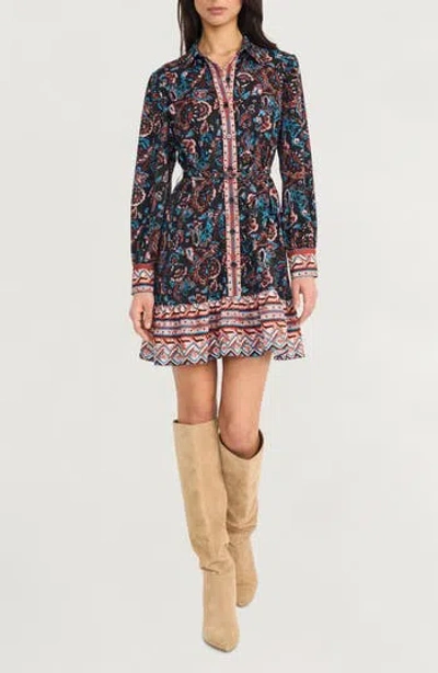 The Good Journey Printed Shirt Dress In Multi