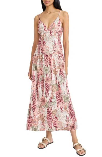 The Good Journey Paisley Print Maxi Dress In Pink