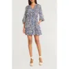 The Good Journey Patterned Minidress In Blue