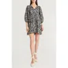 The Good Journey Puff Sleeve Babydoll Minidress In Multi