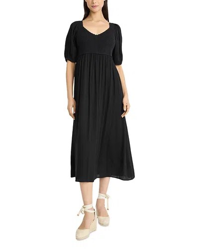 The Good Journey Puff Sleeve Dress In Black