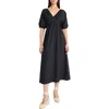 The Good Journey Puff Sleeve Maxi Dress In Black