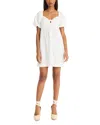 The Good Journey Bubble Sleeve Babydoll Minidress In Ivory