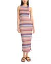 The Good Journey Sleeveless Stripe Knit Maxi Sundress In Purple