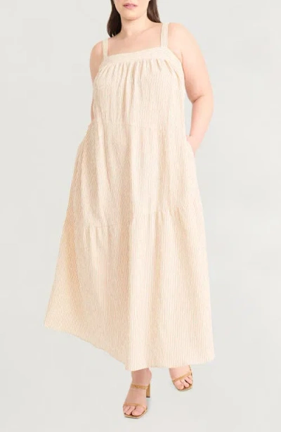 The Good Journey Sleeveless Tiered Maxi Dress
