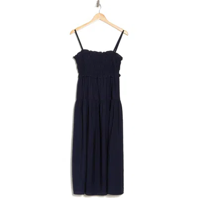 The Good Journey Smocked Tank Dress In Black