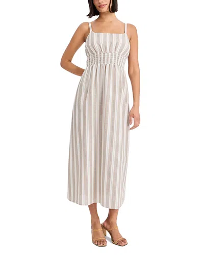 The Good Journey Square Neck Midi Dress In White