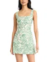 The Good Journey Square Neck Mini Dress In Multi
