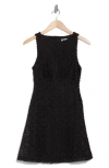 The Good Journey Textured Fit & Flare Dress In Black