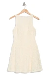The Good Journey Textured Fit & Flare Dress In Cream
