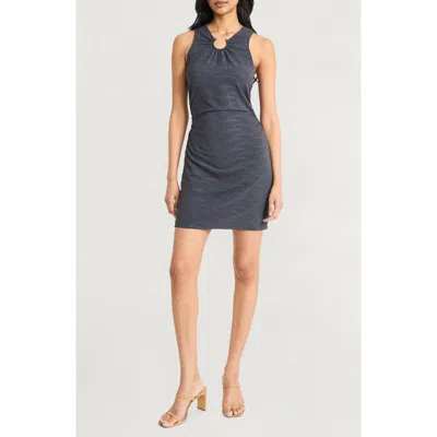 The Good Journey Tidal Waves Minidress In Charcoal