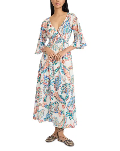 The Good Journey Wide Sleeve Maxi Dress In Multi