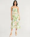 The Good Journey Contrast Piping Midi Sundress In Multi
