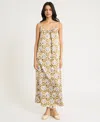 The Good Journey Gathered Racerback Maxi Sundress In Brown