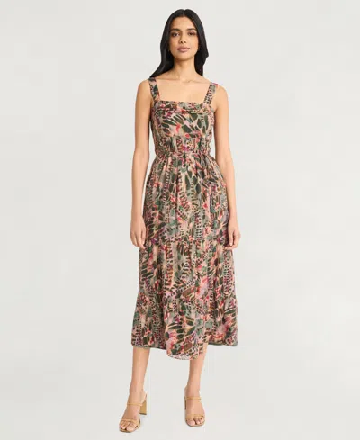 THE GOOD JOURNEY WOMEN'S PRINTED SQUARE-NECK SLEEVELESS DRESS