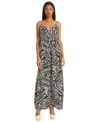 The Good Journey Animal Print Maxi Dress In Black
