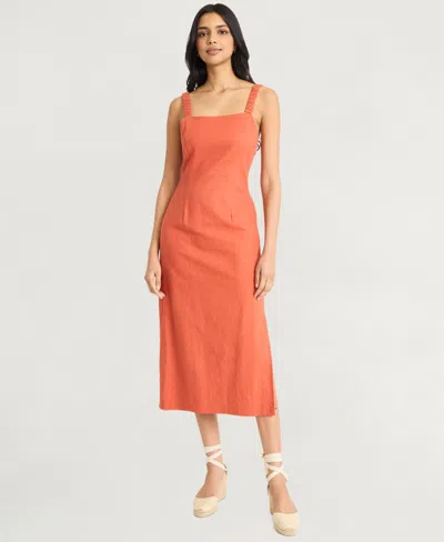 The Good Journey Linen Blend Midi Dress
