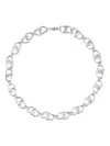 The Good Statement Heart-link Necklace In Gray