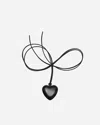 The Good Statement Small Heart Necklace In Black