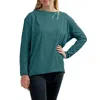 The Good Tee Organic Cocoon Long-sleeve Top In Blue